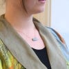 Kew Reconsidered Bar Pendant Necklace - on model