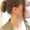 Kew Reconsidered Hexagon Drop Earrings - on model