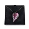 Peacock Prayer leaf Necklace in its box