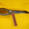 Roka Recycled Nylon Kennington Bag Mustard, outer zip detail
