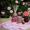 Lifestyle image of the Pink Rose Tea Towel