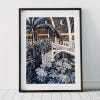 Kew Starlit Staircase presented with a black frame.