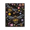 Three Bumblebees Greeting Card