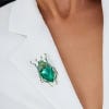 Vintage Green Bug Brooch