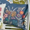 Embroidered Midnight Garden Cushion