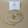 Kew x My Doris Waterlily Gold Pendant Necklace and earrings set