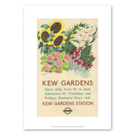 Kew Gardens by Betty Swanwick TFL A4 Print