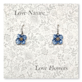 Blue Poppy Earrings