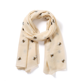 Bumble Bee Eco Scarf, Cream