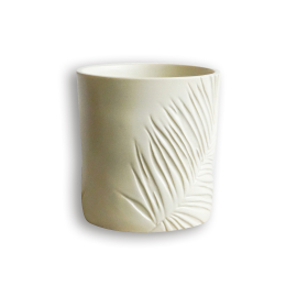 Kew Stoneware Sago Palm Planter 13cm, Ivory