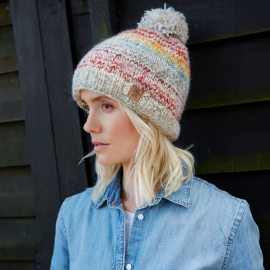 Langtang Bobble Beanie Hat, Multi