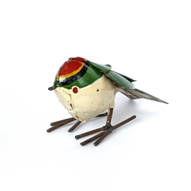 Handmade Metal Goldcrest Bird