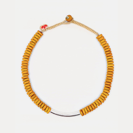 Organic Beads Necklace, Manaus Yellow