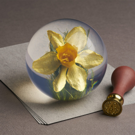 Kew Small Daffodil Paperweight