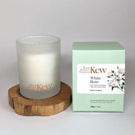 Kew White Rose Boxed Candle, Orange Peach and Ylang Ylang